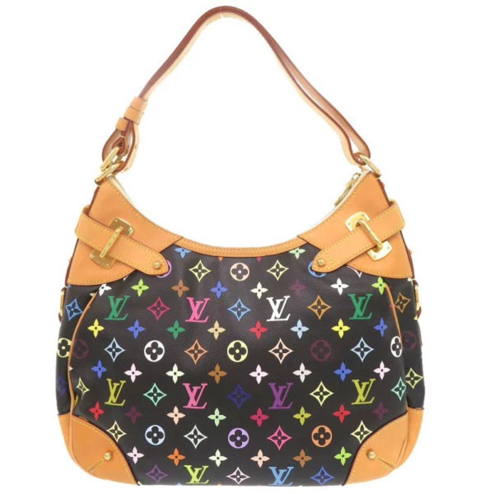 Louis Vuitton Monogram Greta Bag Noir Shoulder Multicolor LV Black